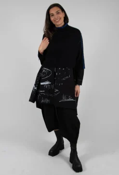 Moyuru Jumpers^Cropped Jumper with Contrast Stitching in Black
