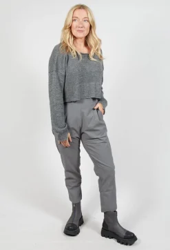 Rundholz Black Label Jumpers^Cropped Jumper with Feature Hem in Rock