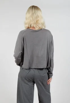 Rundholz Black Label Jumpers^Cropped Jumper with Motif in Rock Jacquard