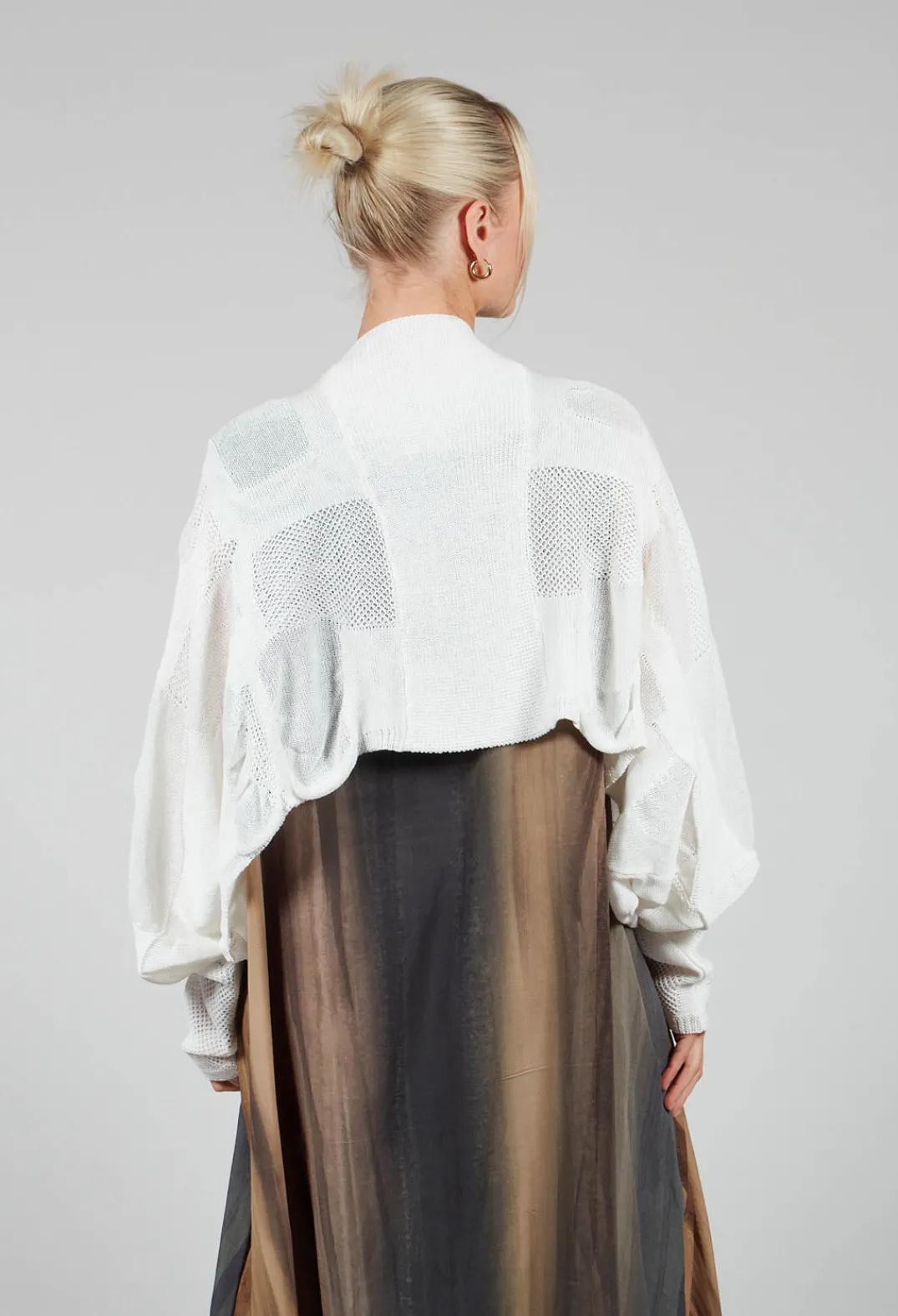 Moyuru Cardigans^Cropped Knitted Cardigan in White