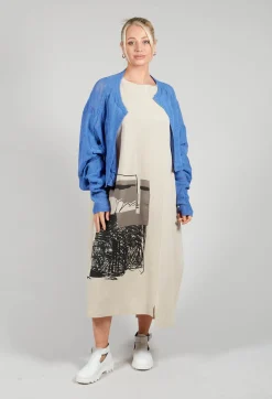 Moyuru Cardigans^Cropped Knitted Cardigan in Blue