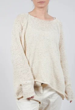 Rundholz Dip Jumpers^Cropped Knitted Jumper in Greige