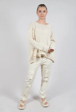Rundholz Dip Jumpers^Cropped Knitted Jumper in Greige