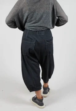 Rundholz Dip Trousers^Cropped Leg Sweatpants in Coal Cloud