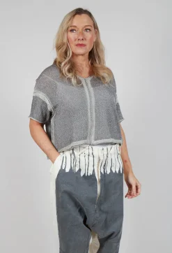 Rundholz Mainline Jumpers^Cropped Metallic Knit in Asteroid Sparkle