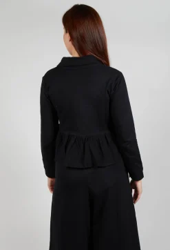 Bread and Butter Jackets^Cropped Peplum Jacket in Black