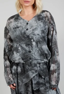 Pal Offner Shirts & Blouses^Cropped Shirt in Steppe Black