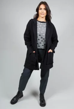 Sarah Pacini Jumpers^Cropped Textured Sweater in Black
