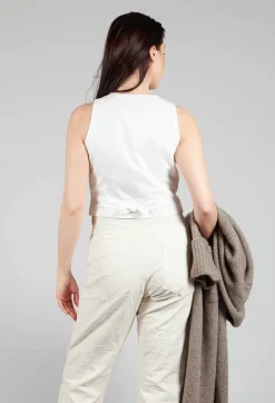 Nostra Santissima Jackets^Cropped Textured Waistcoat in Natural