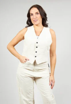 Nostra Santissima Jackets^Cropped Textured Waistcoat in Natural