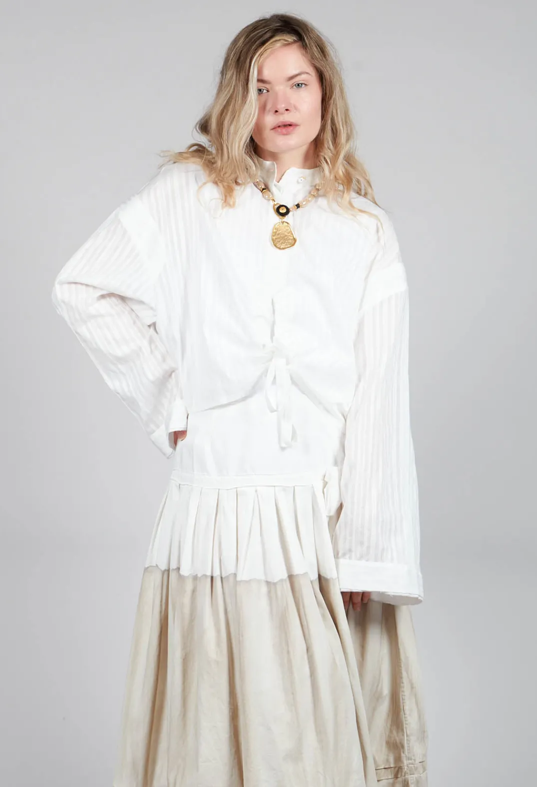 Isabel Benenato Shirts & Blouses^Cropped Top in White