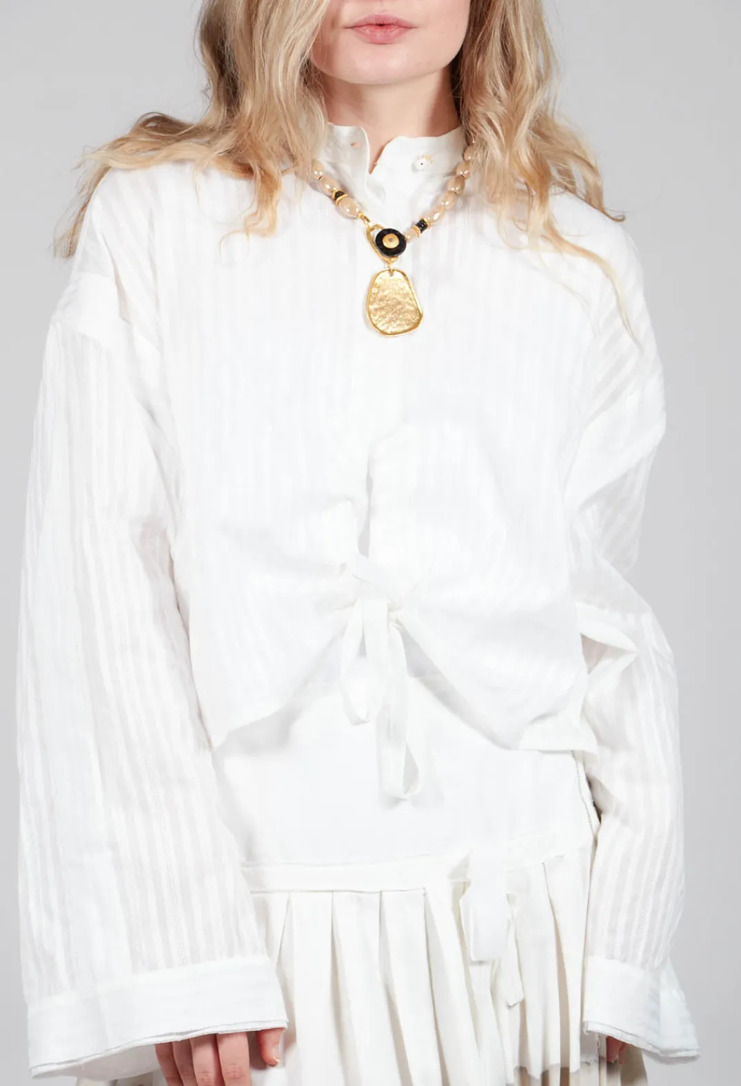 Isabel Benenato Shirts & Blouses^Cropped Top in White