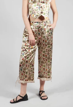 Aleksandr Manamis Trousers^Cropped Trousers in Petite Fleurs