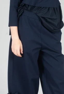 Mei Meij Trousers^Cropped Trousers with Embellishment Detail in Blue Nights