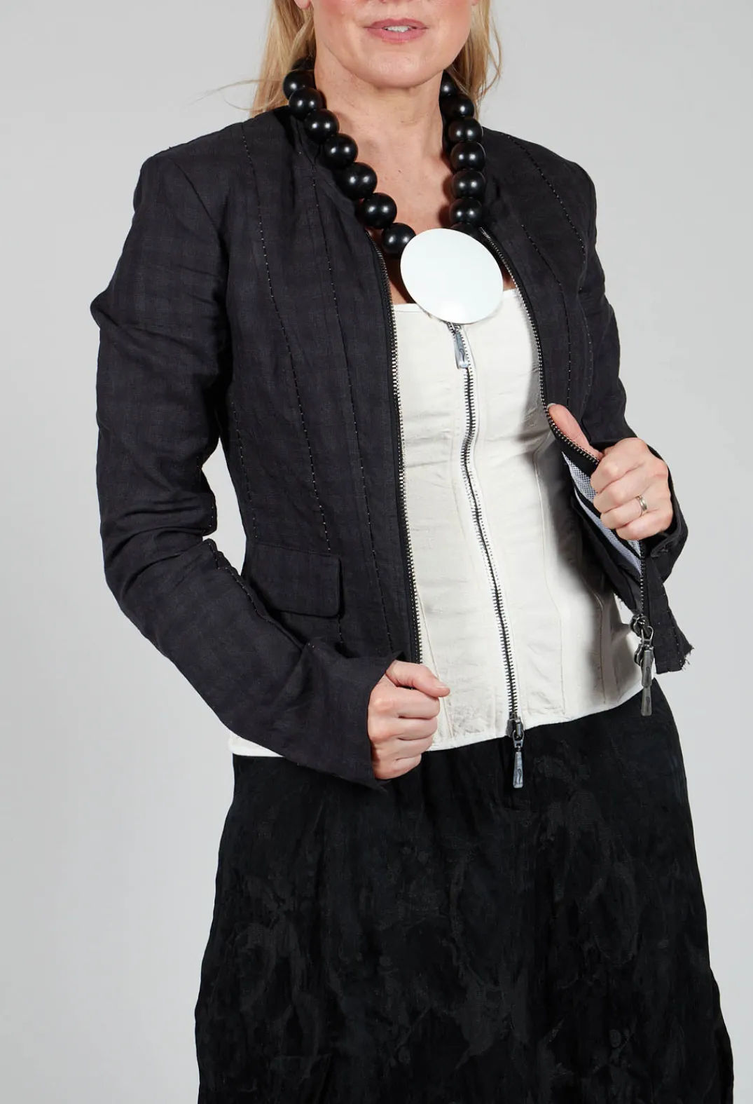 Masnada Jackets^Cropped Utility Jacket in Coal