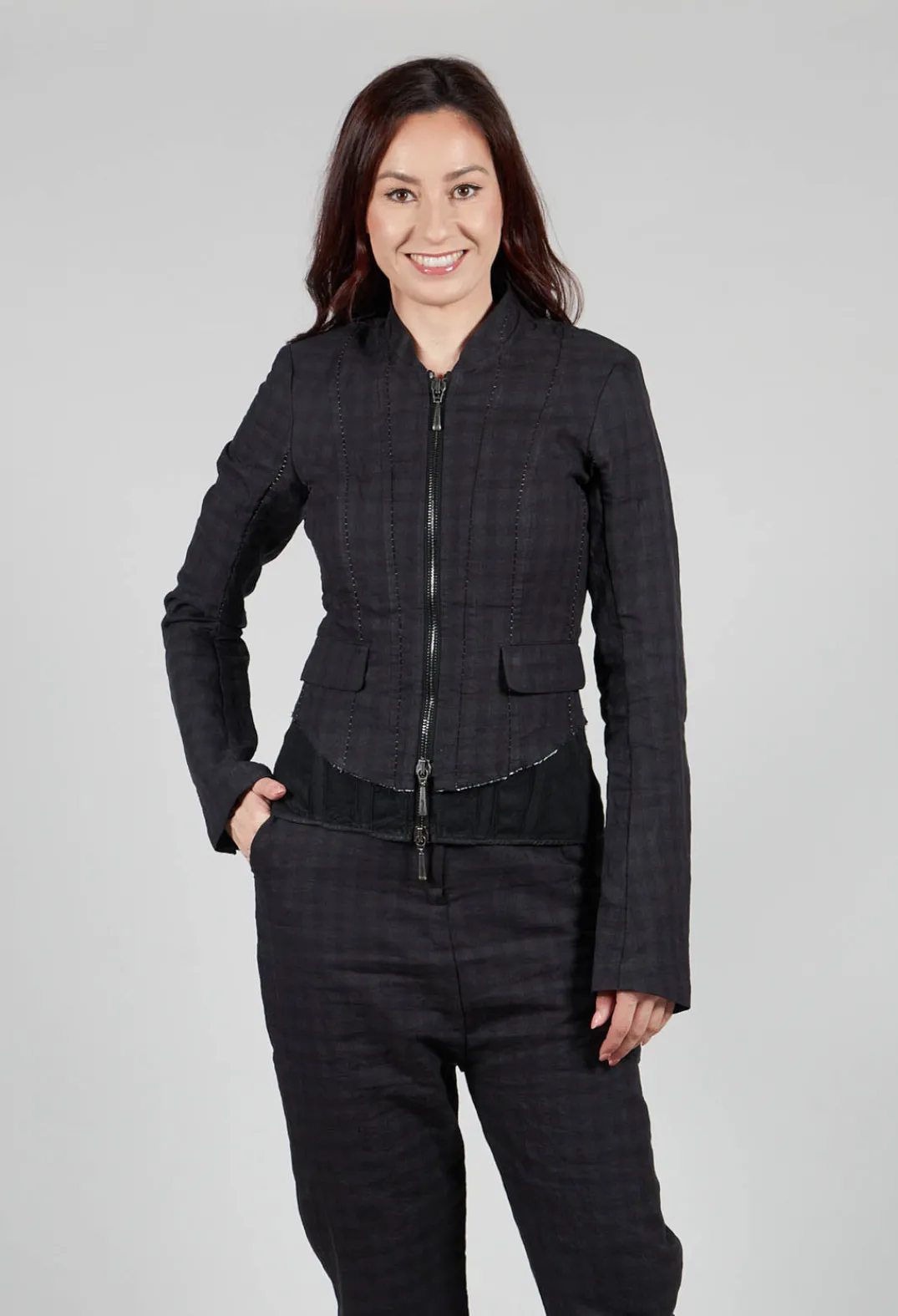 Masnada Jackets^Cropped Utility Jacket in Coal
