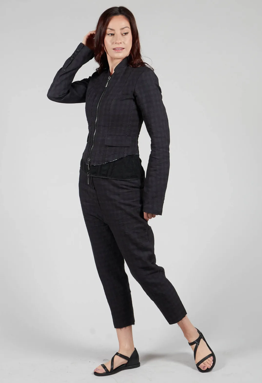 Masnada Jackets^Cropped Utility Jacket in Coal