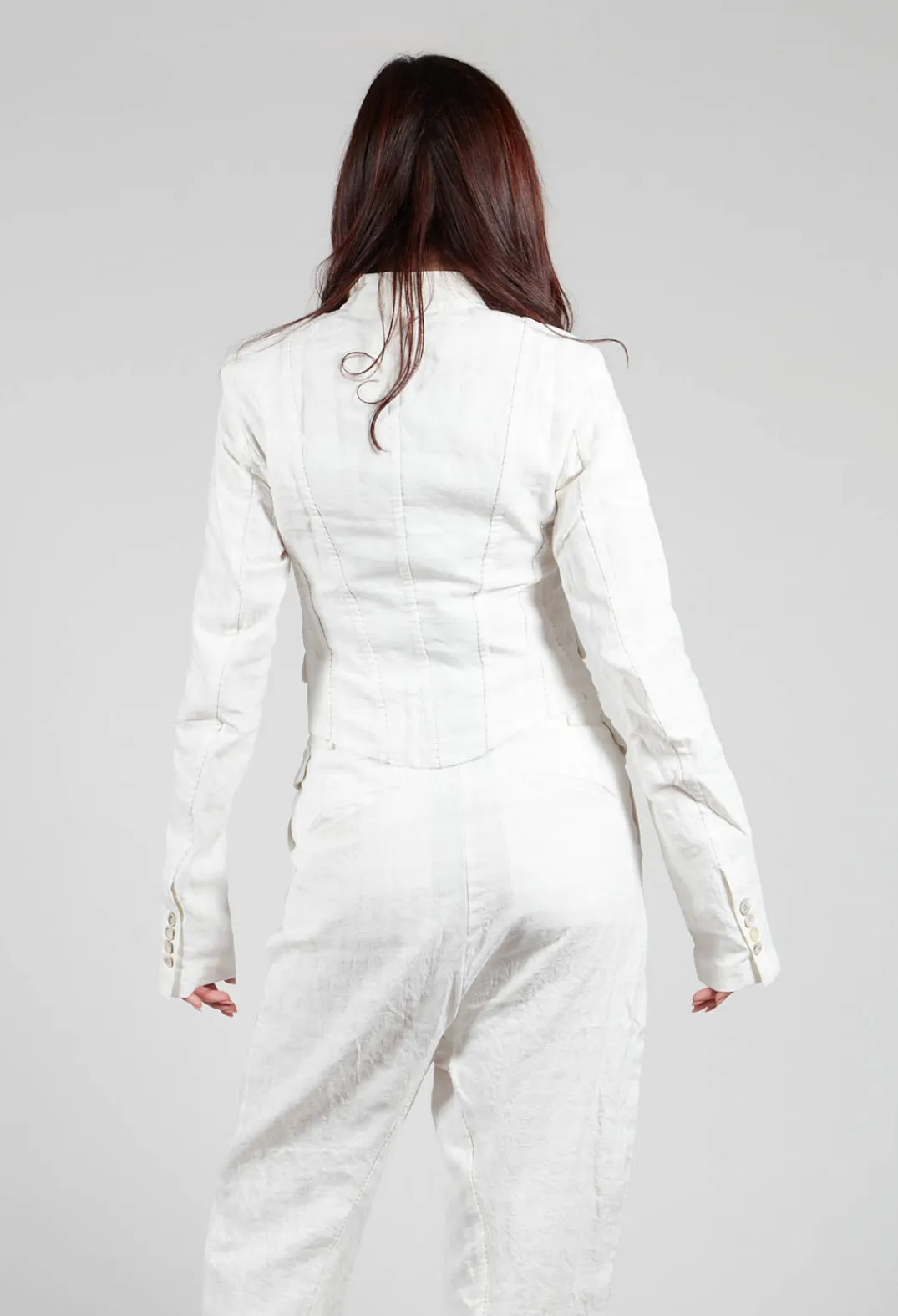 Masnada Jackets^Cropped Utility Jacket in Chalk