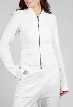 Masnada Jackets^Cropped Utility Jacket in Chalk