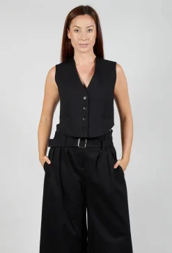 Mei Meij Jackets^Cropped Waistcoat in Nero
