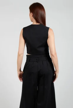 Mei Meij Jackets^Cropped Waistcoat in Nero