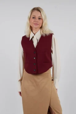 Mei Meij Jackets^Cropped Waistcoat in Rumba