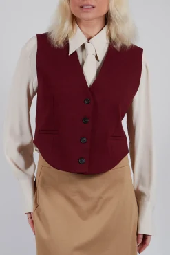 Mei Meij Jackets^Cropped Waistcoat in Rumba