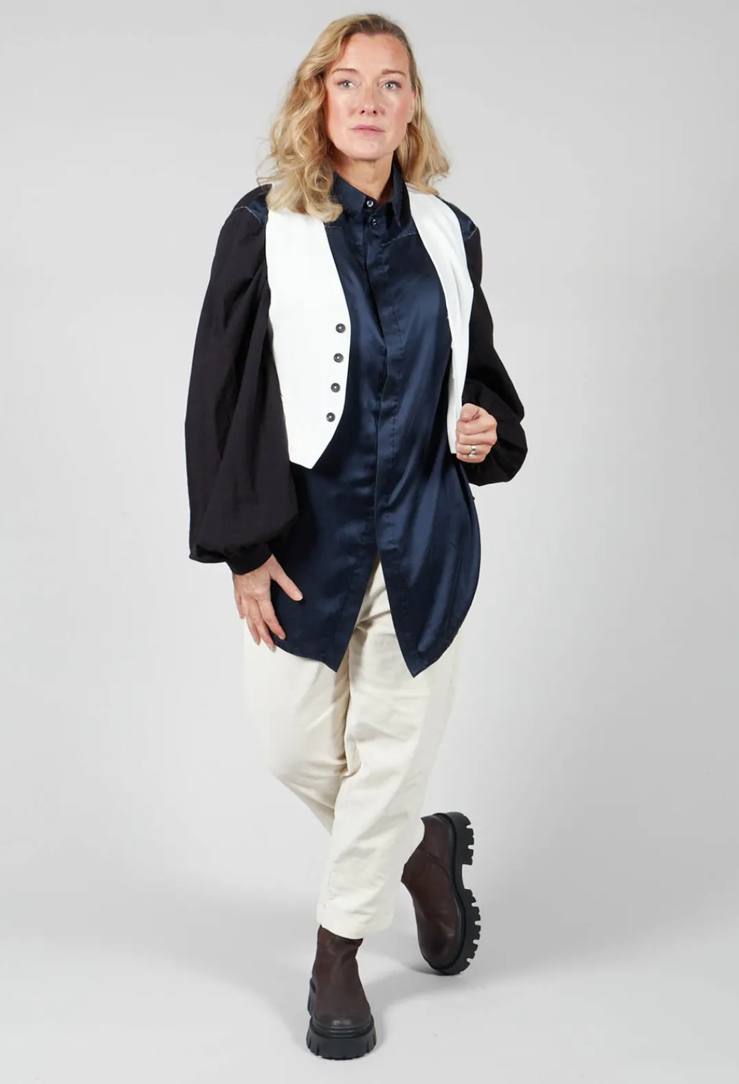 Nostra Santissima Jackets^Cropped Waistcoat in White