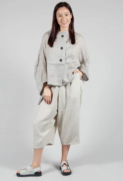 Moyuru Trousers^Cropped Wide Leg Trouser in Beige