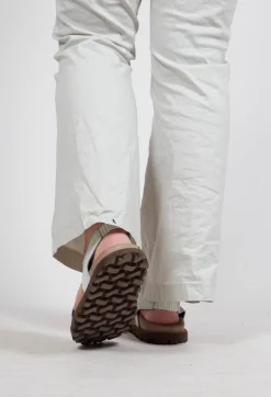 Lofina Sandals^Crossover Sandals in Gasoline Bianco Ottico