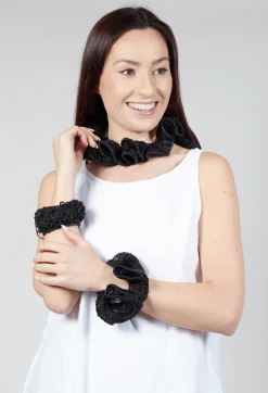 Rundholz Mainline Necklaces^Curled Woven Necklace in Black