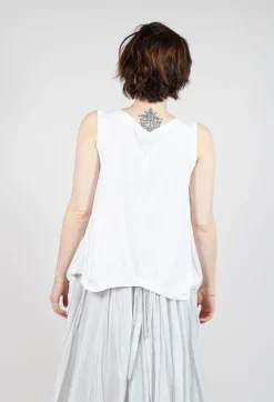 Rundholz Mainline Tops^Curved Sleeveless Top in Starwhite