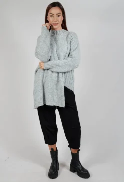 Bread and Butter Jumpers^Cut Out Ribbed Jumper in Grey
