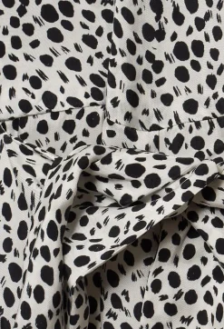 Beatrice B Jumpsuits^Dalmatian Print Jumpsuit in Black / White