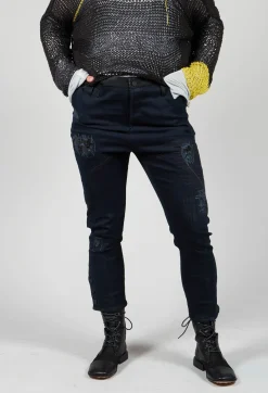 Umit Unal Jeans^Dark Blue Jeans With Patches