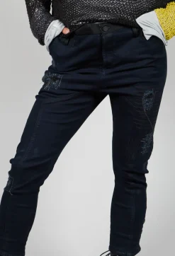 Umit Unal Jeans^Dark Blue Jeans With Patches