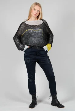 Umit Unal Jeans^Dark Blue Jeans With Patches