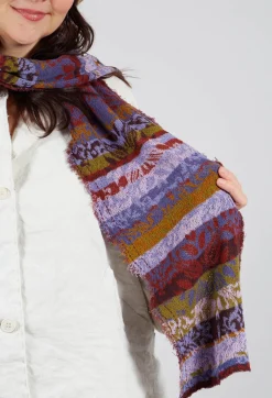 Butapana Scarves^Decorative Cotton Scarf in Periwinkle
