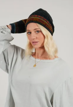 Butapana Hats^Decorative Wool Beanie in Turquoise