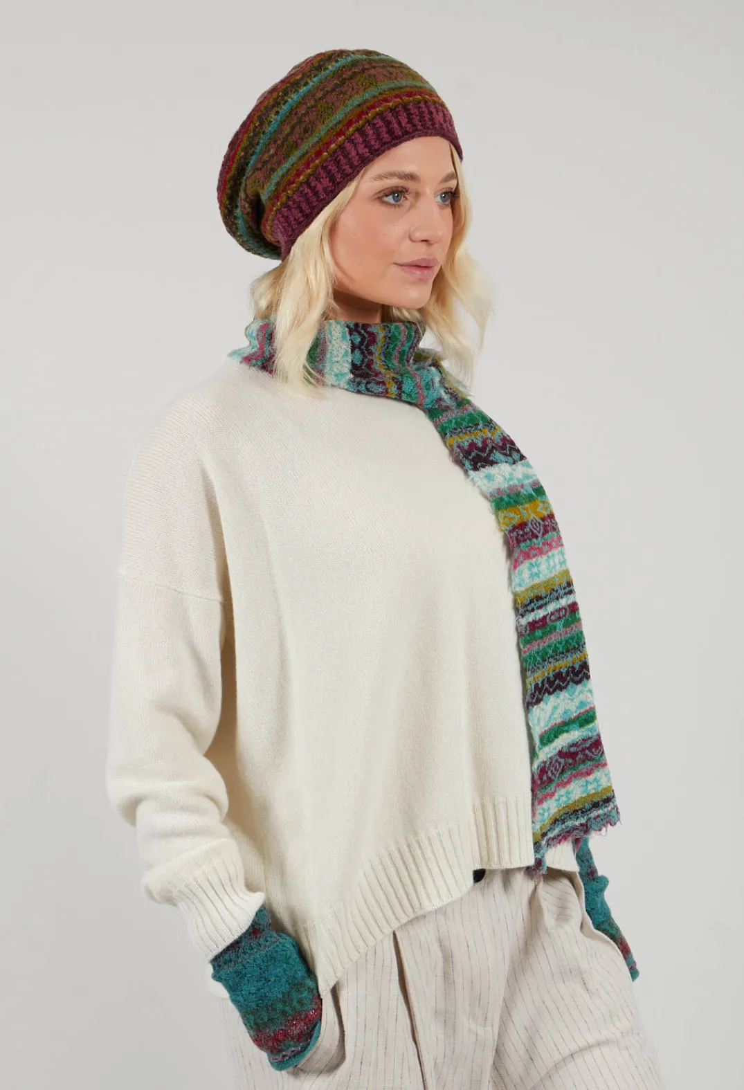 Butapana Hats^Decorative Wool Hat in Orchid