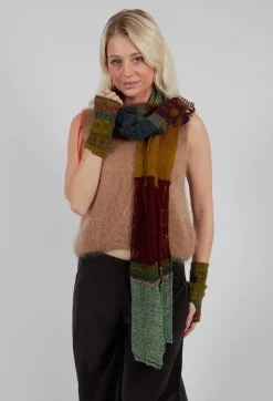Butapana Scarves^Decorative Wool Scarf in Olive