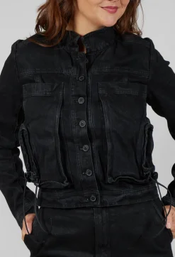 Rundholz Dip Jackets^Denim Worker Jacket in Black Coated Jeans