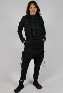 Rundholz Dip Jackets^Denim Worker Jacket in Black Coated Jeans
