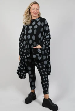 Bread and Butter Shirts & Blouses^Dip Back Top in Grey Pois