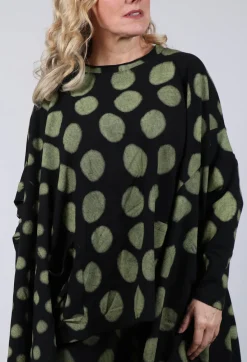 Bread and Butter Shirts & Blouses^Dip Back Top in Yellow Pois