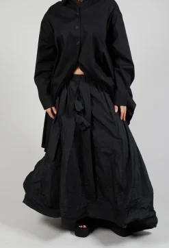 Bize Skirts^Dipped Hemline Skirt in Black