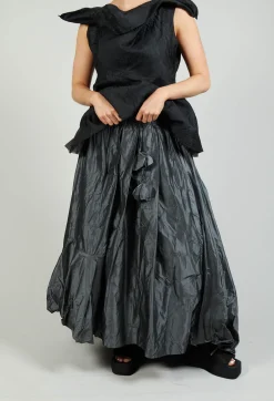 Bize Skirts^Dipped Hemline Skirt in Grey