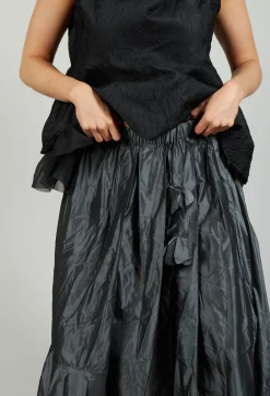 Bize Skirts^Dipped Hemline Skirt in Grey