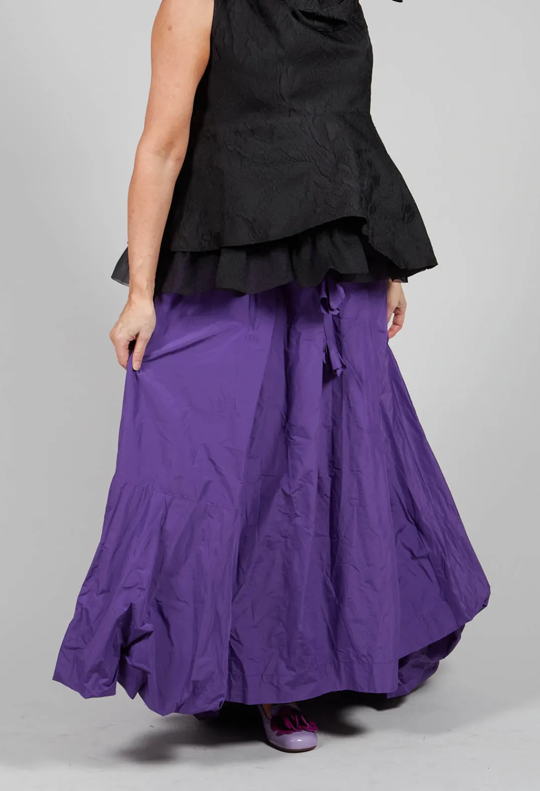 Bize Skirts^Dipped Hemline Skirt in Purple