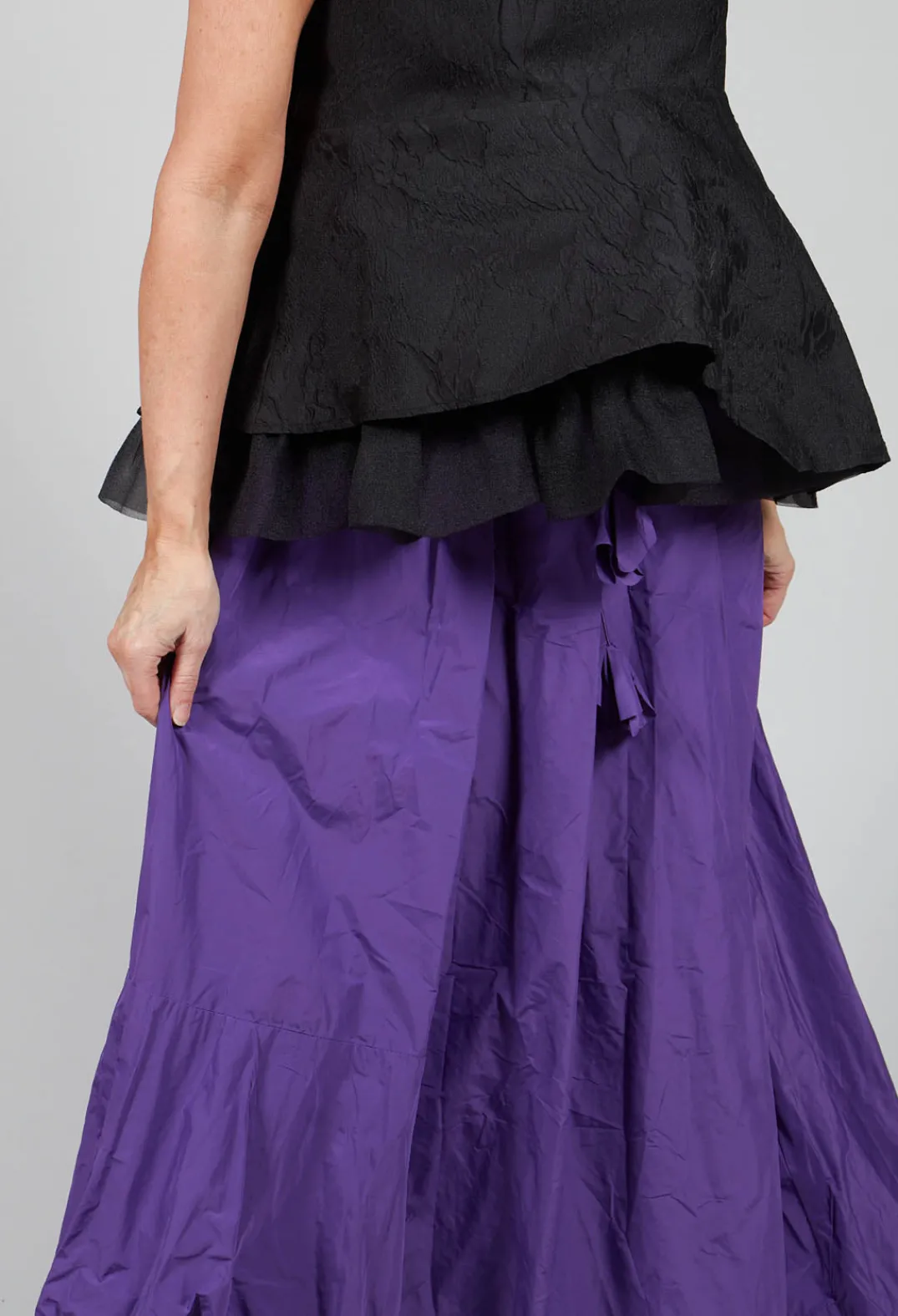 Bize Skirts^Dipped Hemline Skirt in Purple